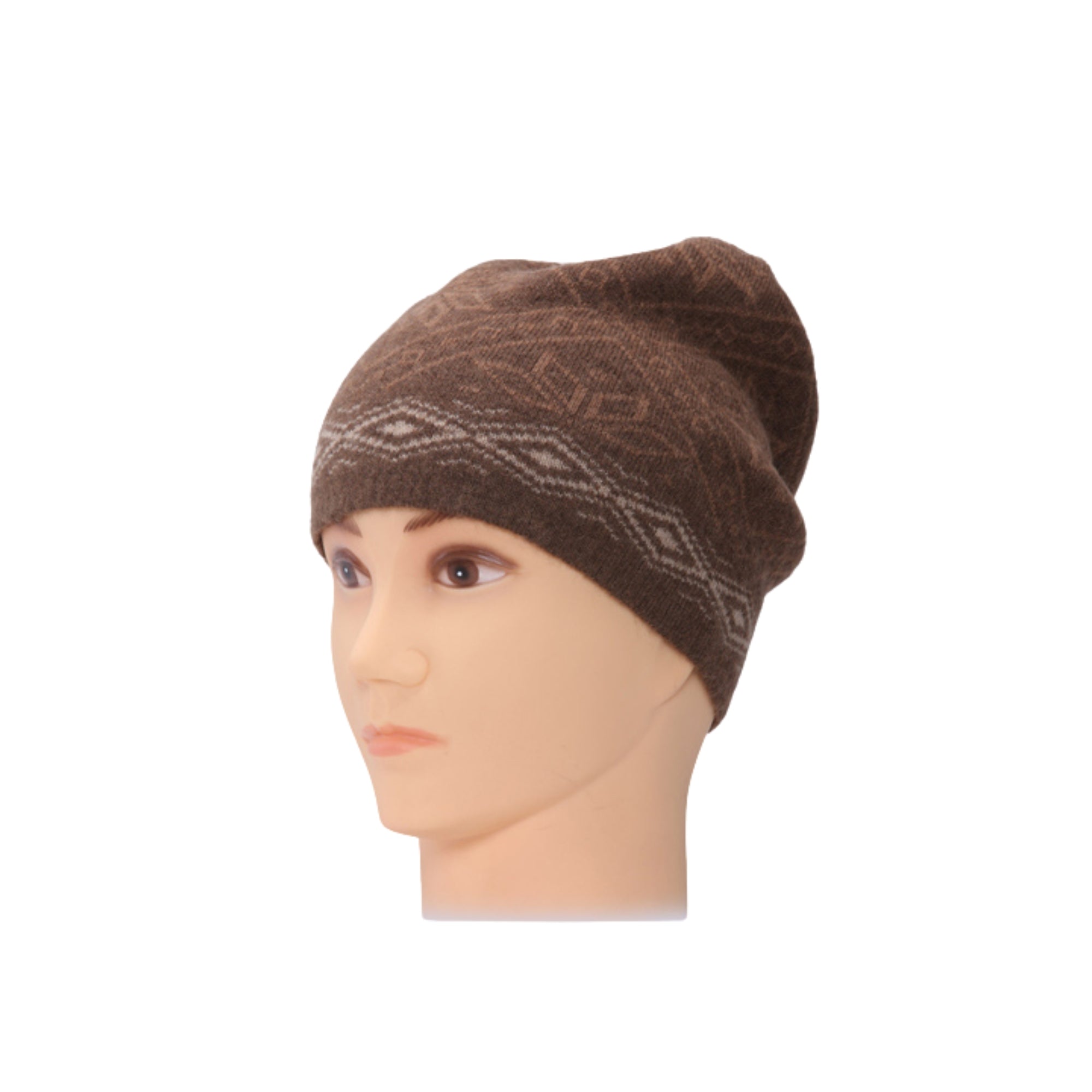Unisex Camel Wool Beanie - Graphic - Gobi Grace