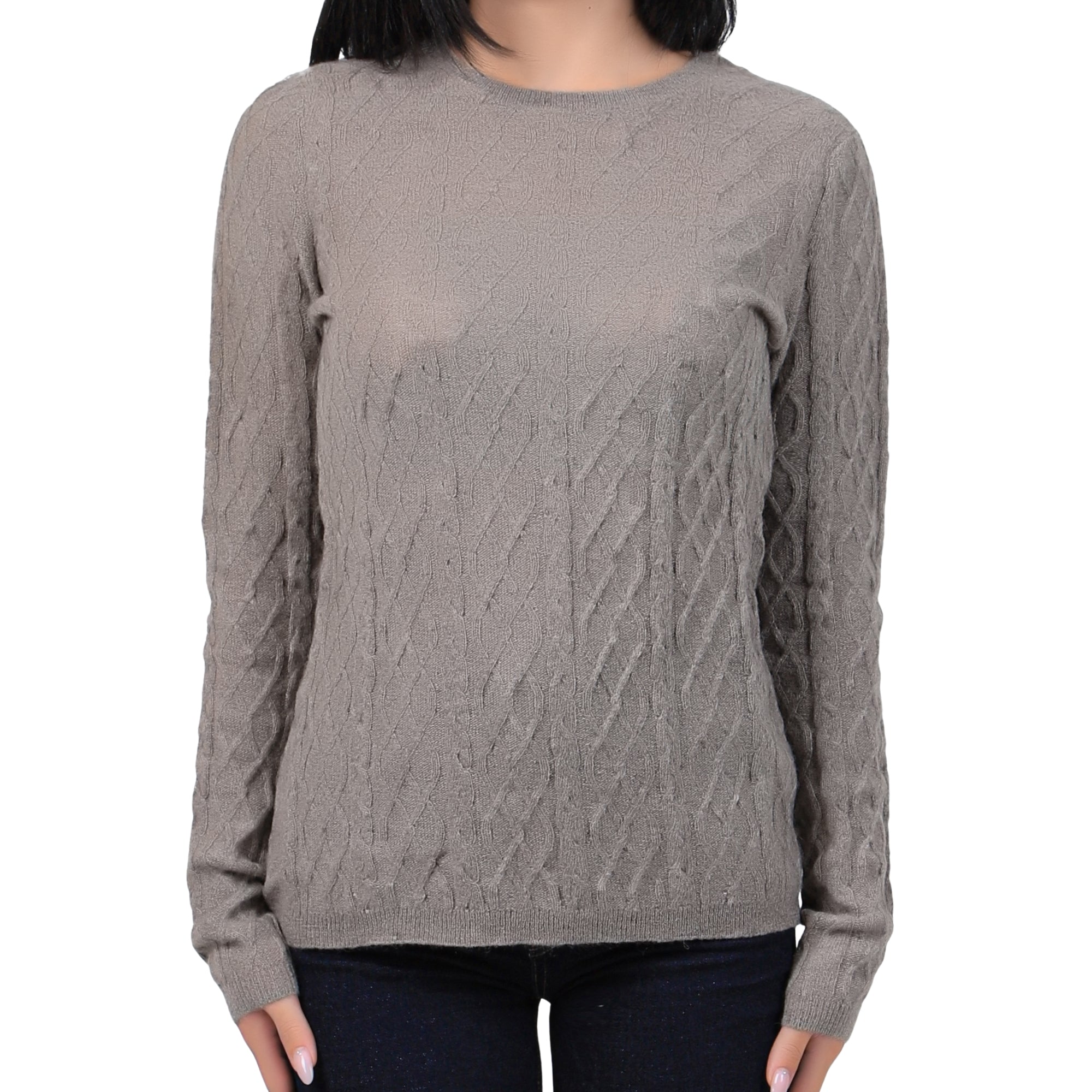 Diamond-pattern Knit Wool Sweater