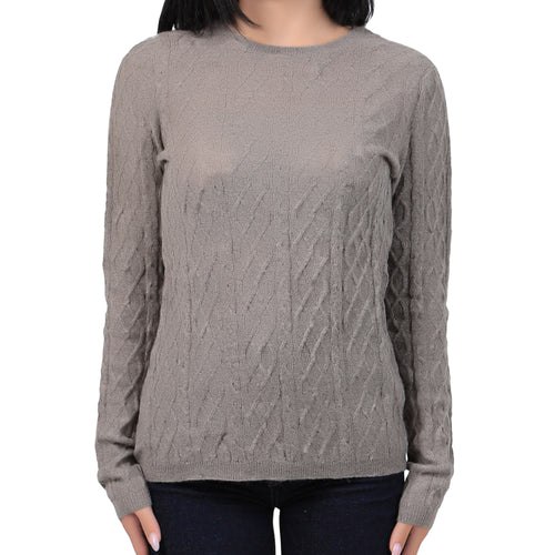 Women's Yak Wool Sweater - Diamond Pattern Knit
