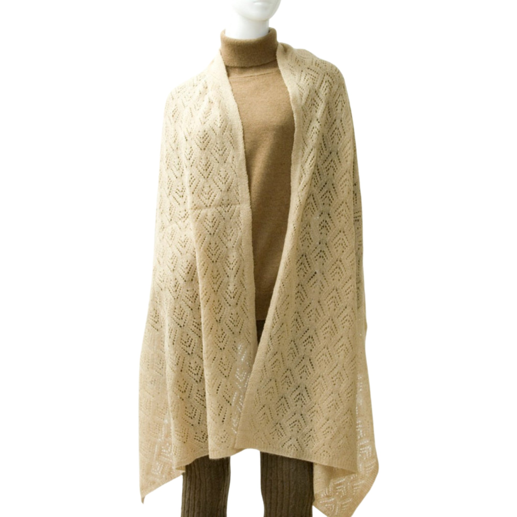 Zigzag Pattern Wool Shawl