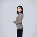 Diamond-pattern Knit Wool Sweater