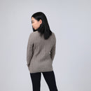 Diamond-pattern Knit Wool Sweater