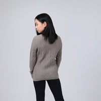 Diamond-pattern Knit Wool Sweater