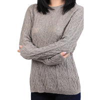 Diamond-pattern Knit Wool Sweater