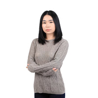 Diamond-pattern Knit Wool Sweater