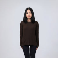 Diamond-pattern Knit Wool Sweater