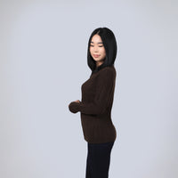 Diamond-pattern Knit Wool Sweater