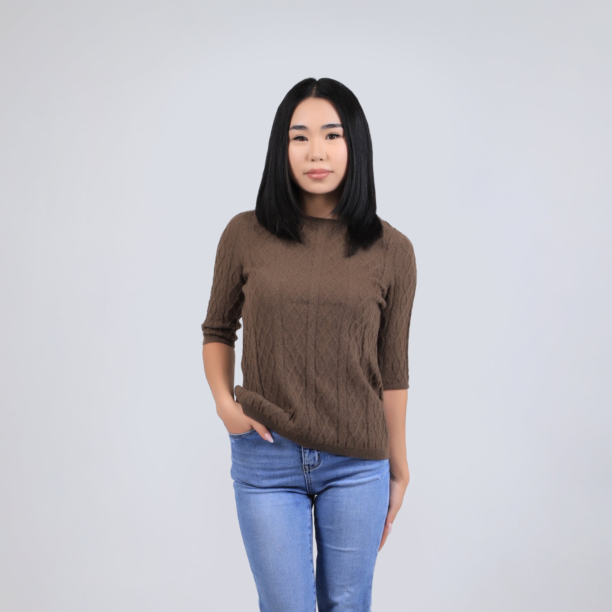 Diamond Knit Yak Wool Pullover