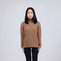 Ribbed Wool Turtleneck Sweater