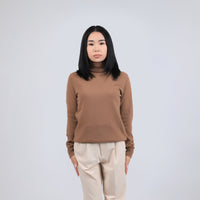 Turtleneck Camel Wool Sweater