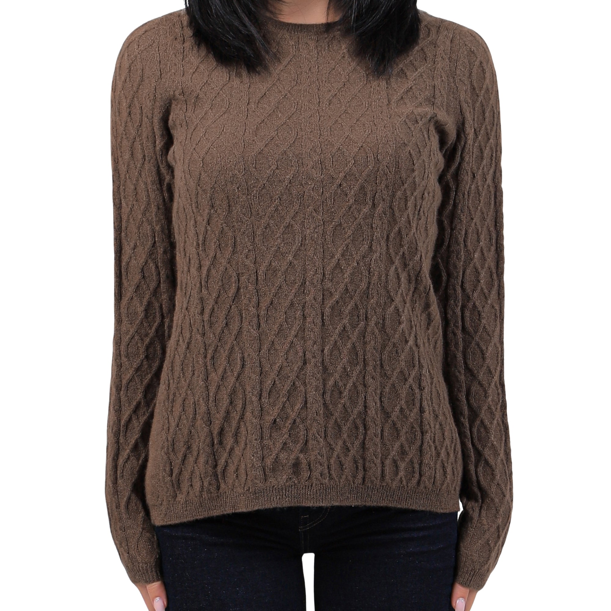 Diamond-pattern Knit Wool Sweater