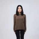 Diamond-pattern Knit Wool Sweater