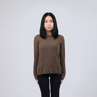 Diamond-pattern Knit Wool Sweater