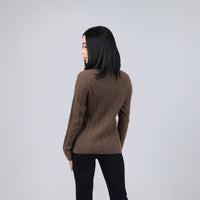 Diamond-pattern Knit Wool Sweater