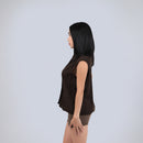 Sleeveless Button-Up Yak Wool Sweater Vest