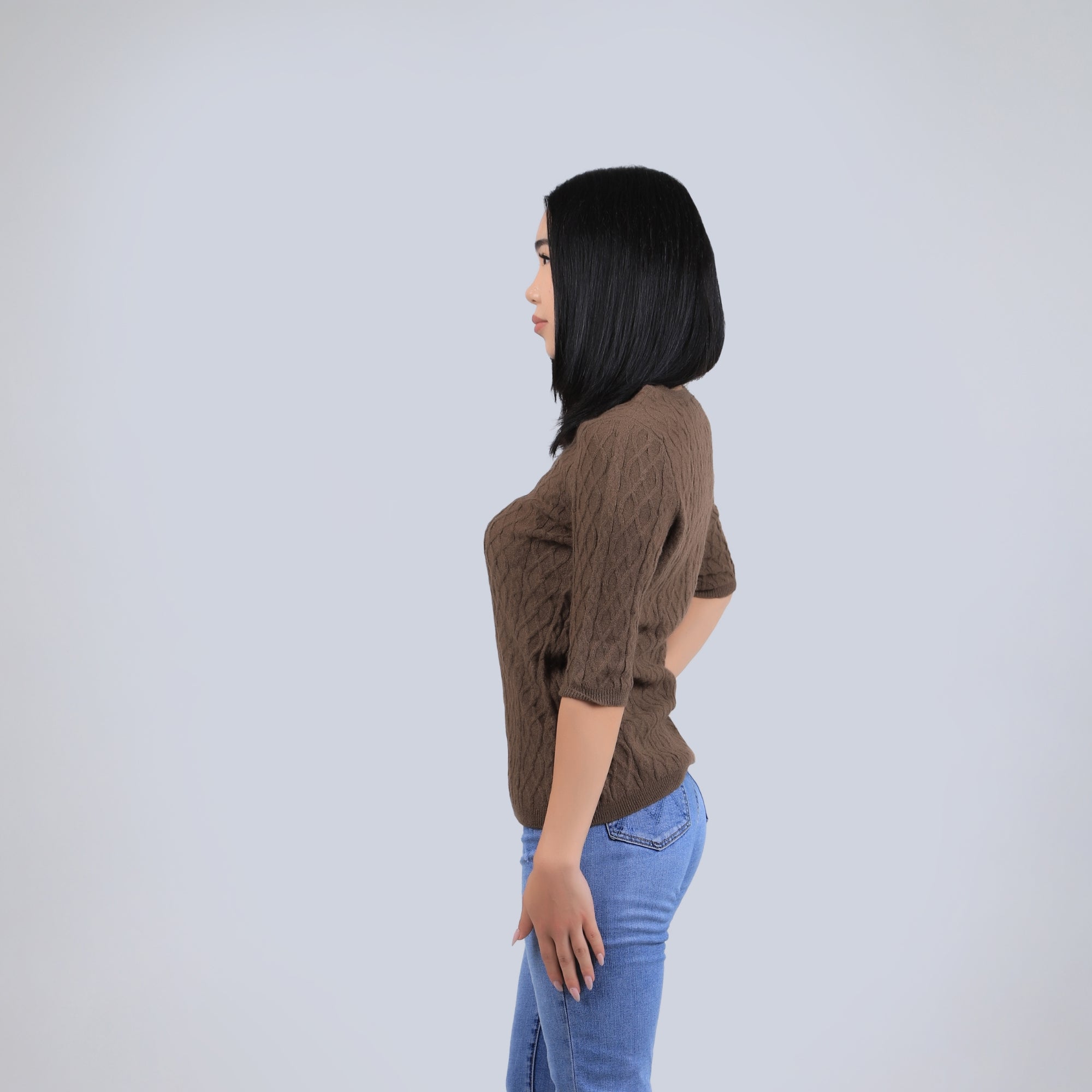Diamond Knit Yak Wool Pullover
