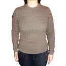 Textured Crew Neck Wool Sweater