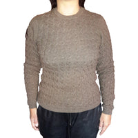 Textured Crew Neck Wool Sweater