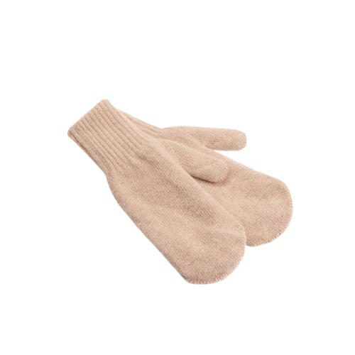Unisex Camel Wool Mittens