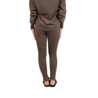 Ribbed Knit Wool Leggings