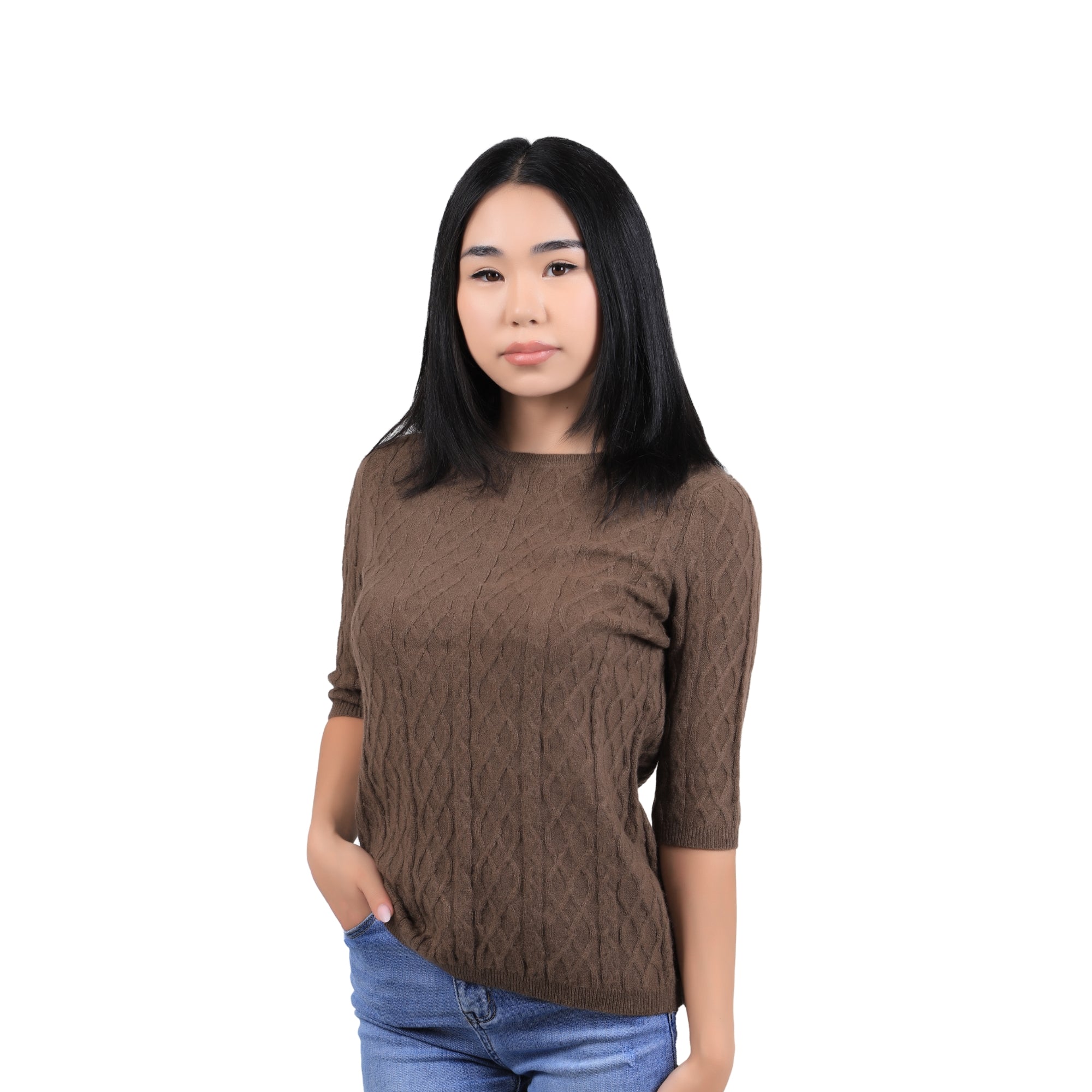 Diamond Knit Yak Wool Pullover