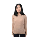 Diamond-pattern Knit Wool Sweater