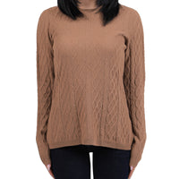 Diamond-pattern Knit Wool Sweater