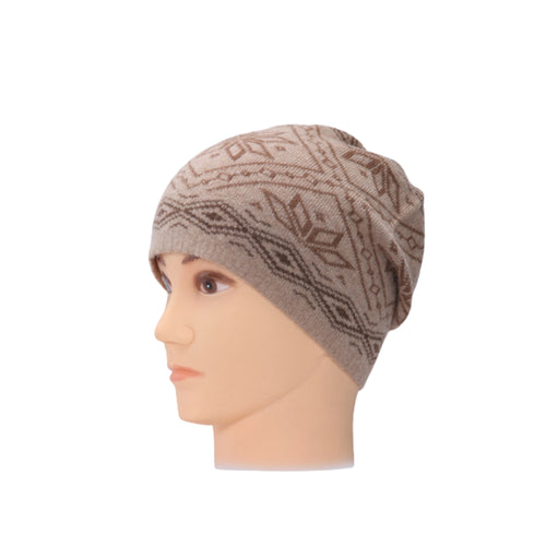 Unisex Camel Wool Beanie - Slouchy