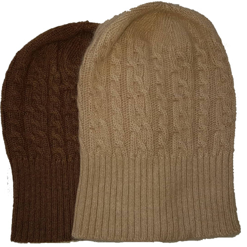 Unisex Camel Wool Beanie - Soft Knit