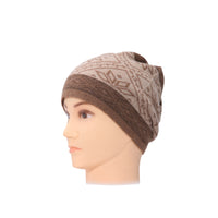 Camel Wool Graphic Beanie