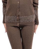 Ribbed Knit Wool Leggings