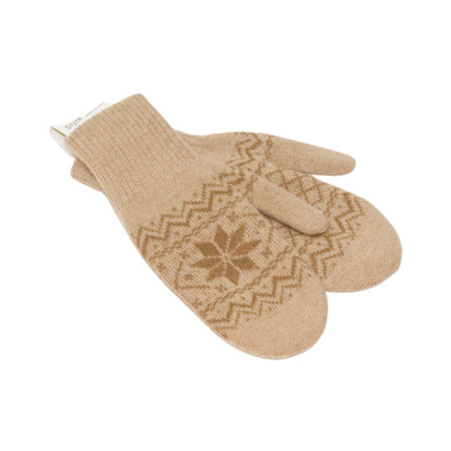 Unisex Camel Wool Cozy Mittens