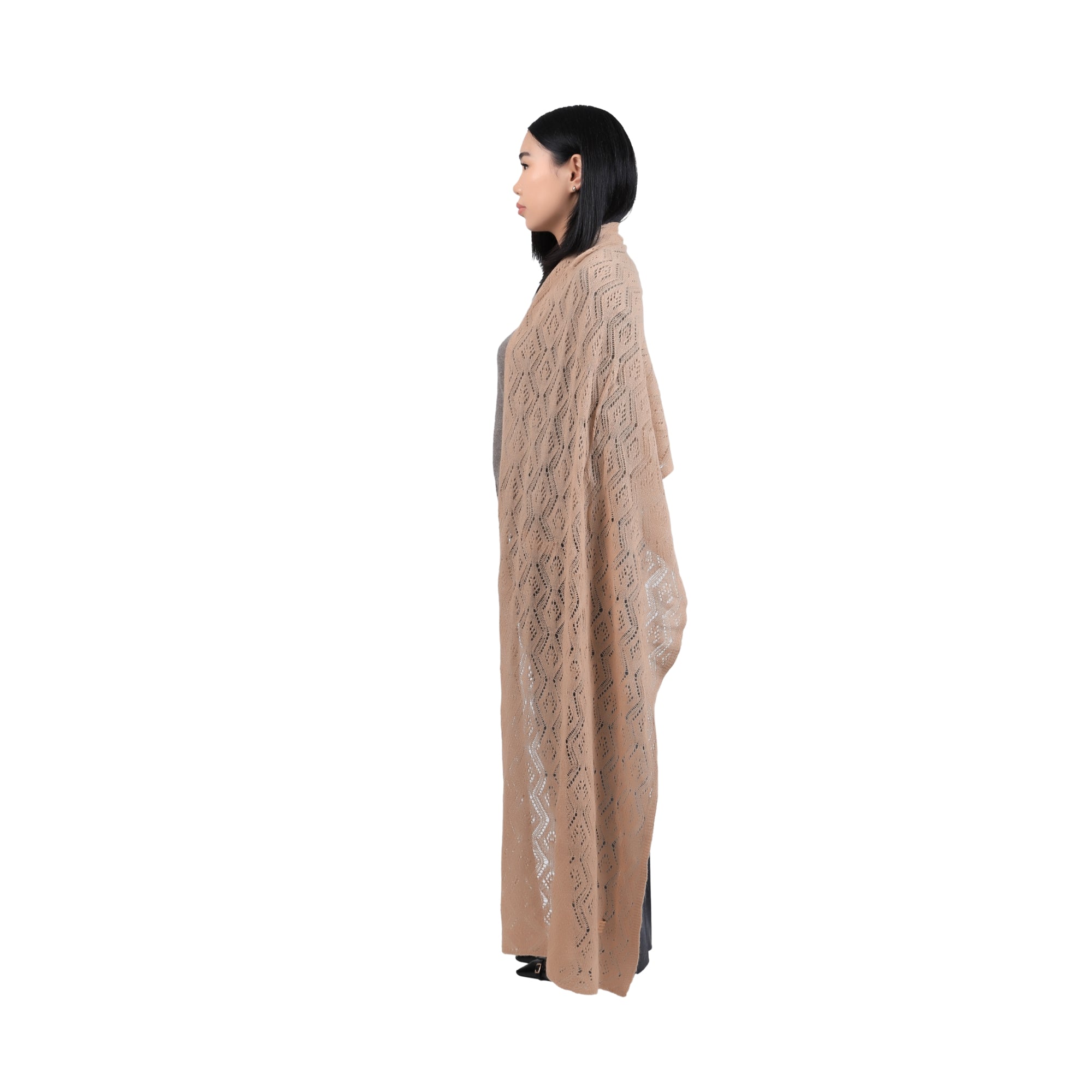 Zigzag Pattern Wool Shawl