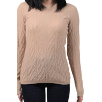 Diamond-pattern Knit Wool Sweater