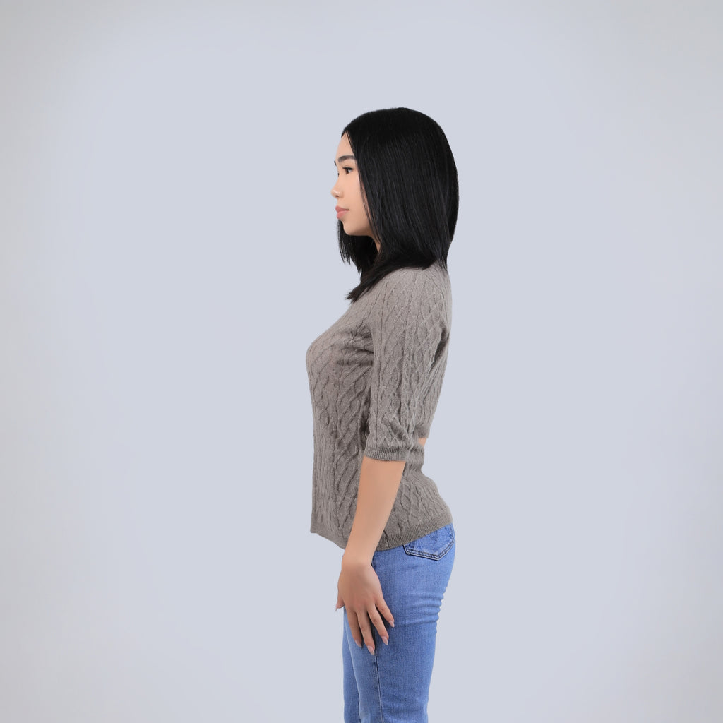 Diamond Knit Yak Wool Pullover