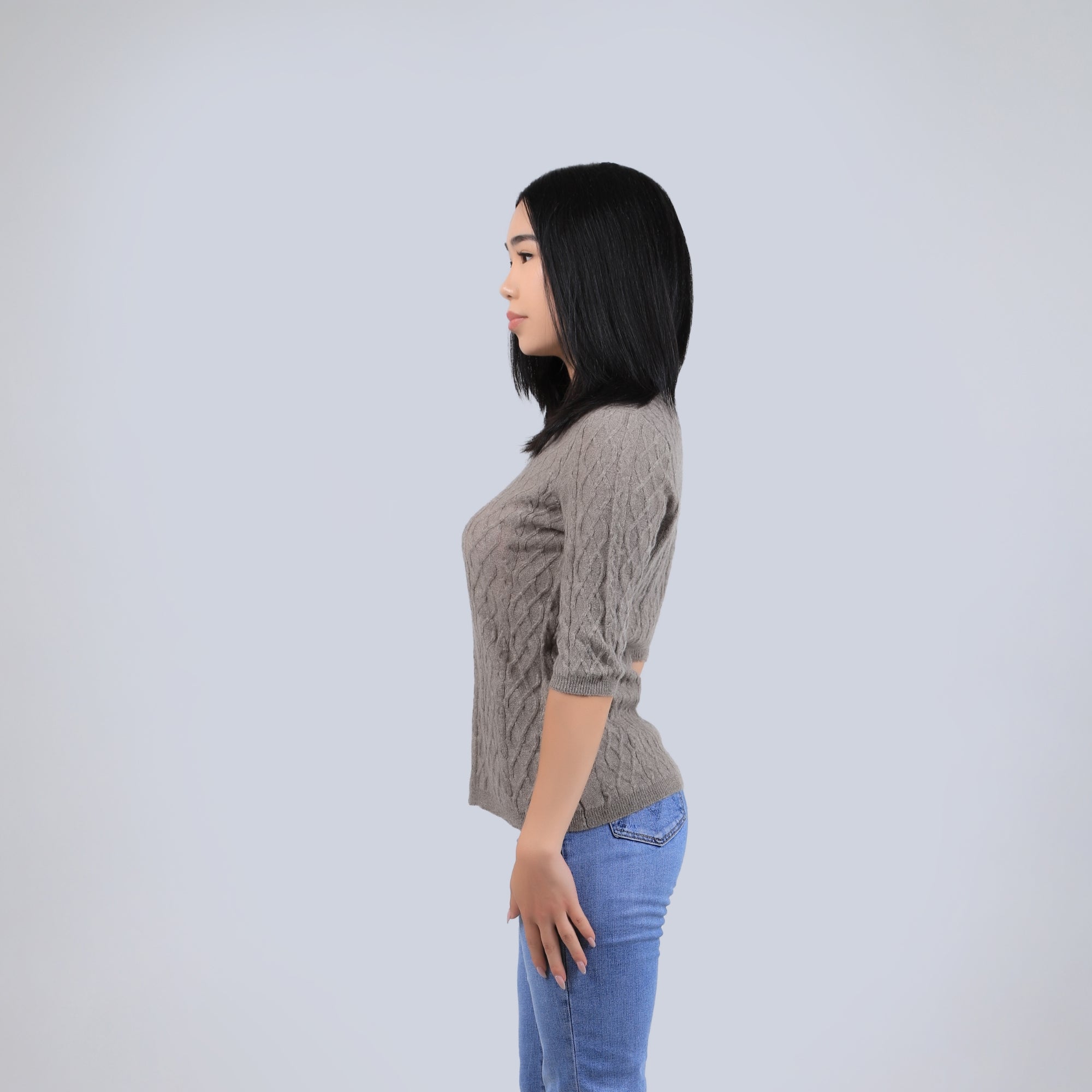 Diamond Knit Yak Wool Pullover