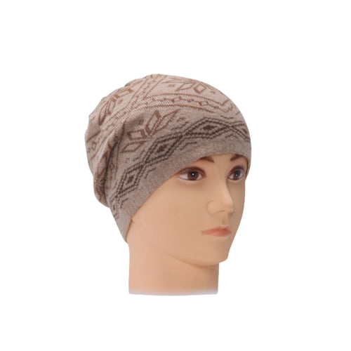Unisex Camel Wool Beanie - Slouchy