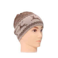 Camel Wool Graphic Beanie