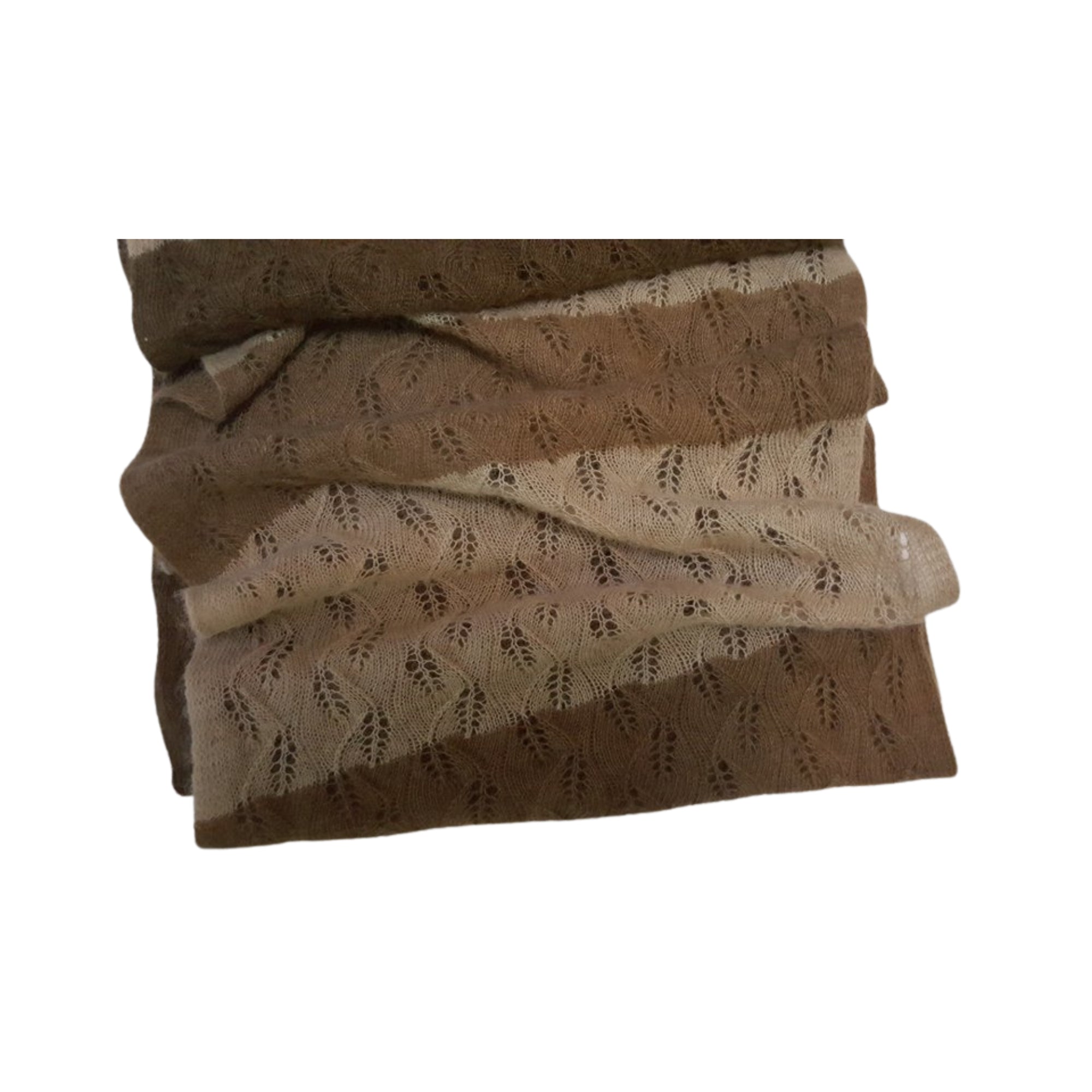 Tricolor Camel Wool Scarf