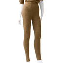 Ribbed Knit Wool Leggings