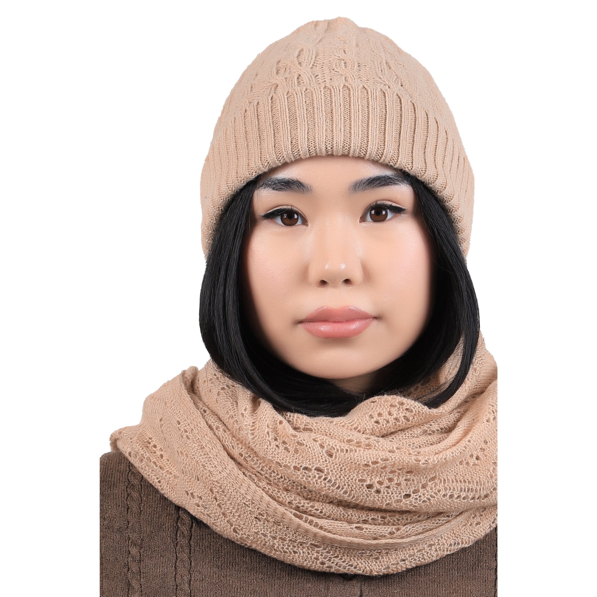 Soft Knit Camel Wool Beanie