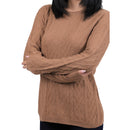 Diamond-pattern Knit Wool Sweater