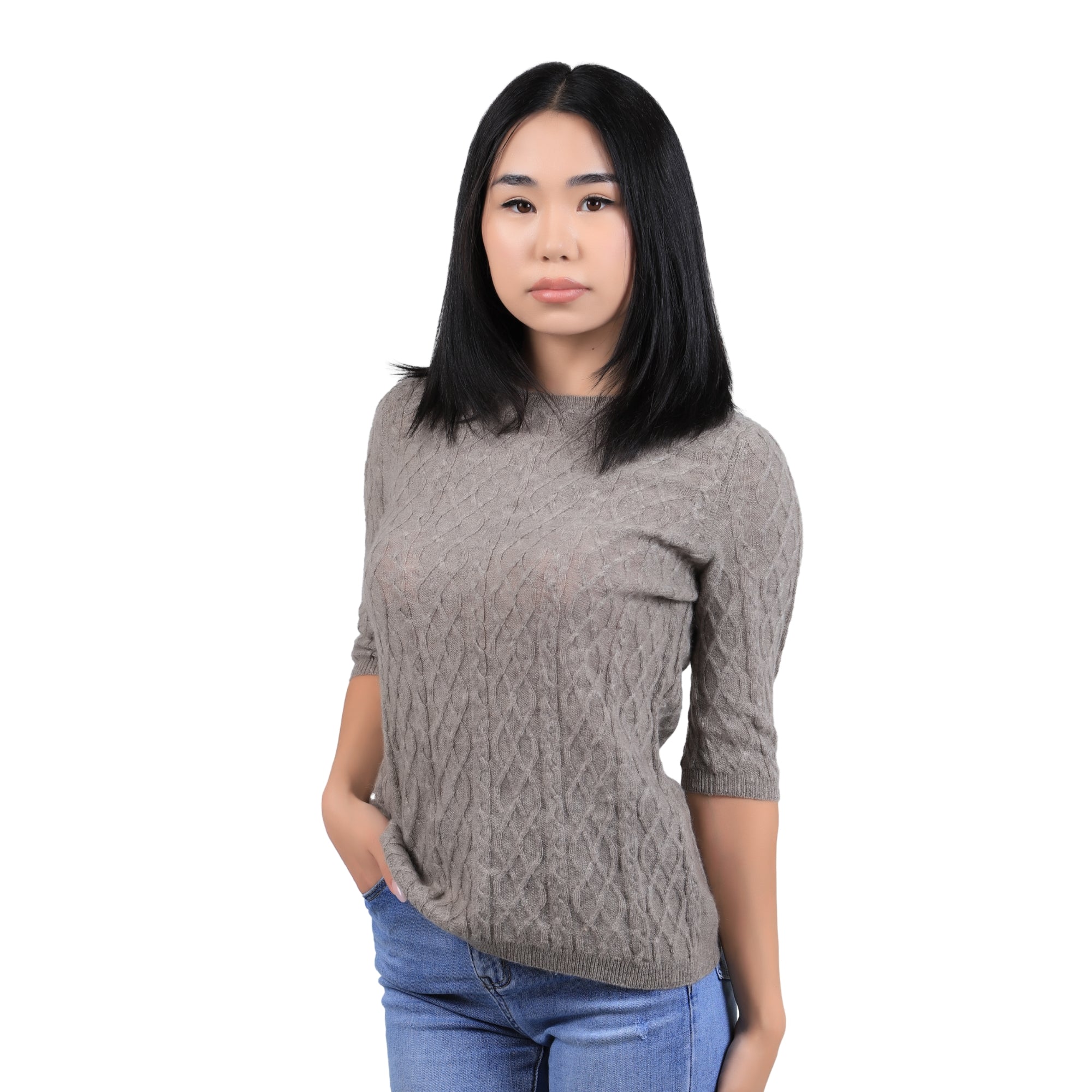 Diamond Knit Yak Wool Pullover