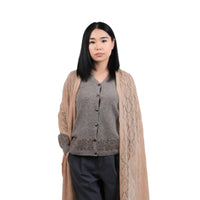 Zigzag Pattern Wool Shawl