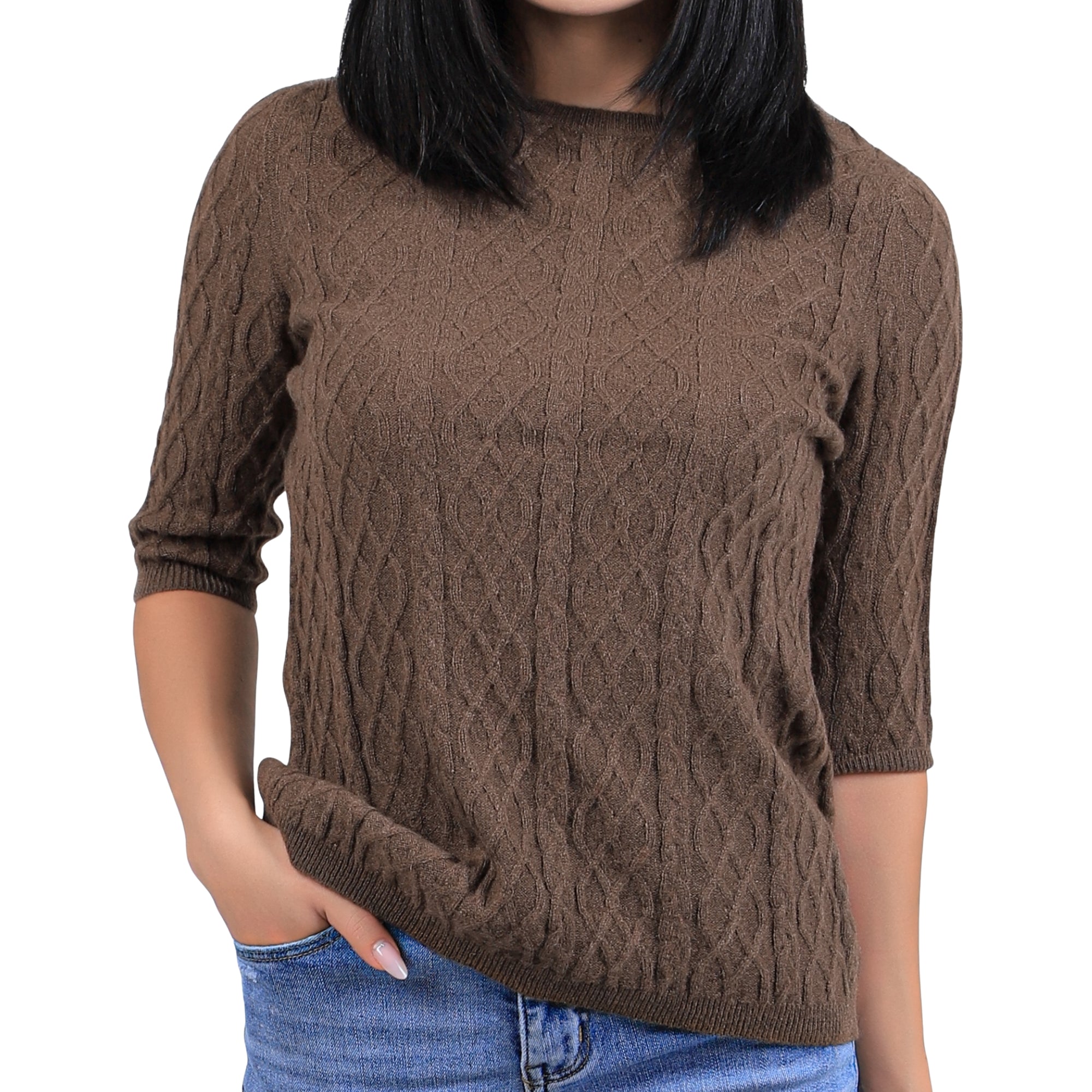 Diamond Knit Yak Wool Pullover