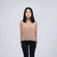 Ribbed Wool Turtleneck Sweater