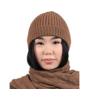 Classic Camel Wool Ribbed Beanie