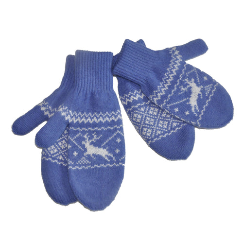Kids Graphic Camel Wool Mittens