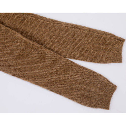 Cappuccino yak wool leggings, detail view