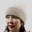 Gobi Grace unisex cashmere merino beanie in cream